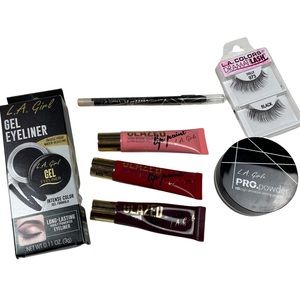 LA Girl Makeup Bundle Eyeliner Lipgloss Setting Powder